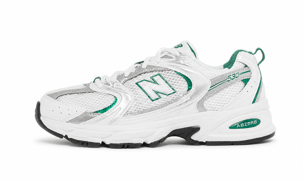 New Balance 530 White Silver Green