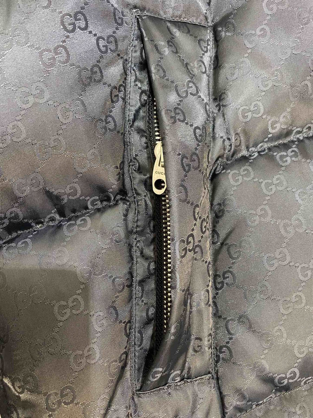 GUCCI Tonal Monogram Long Down Jacket