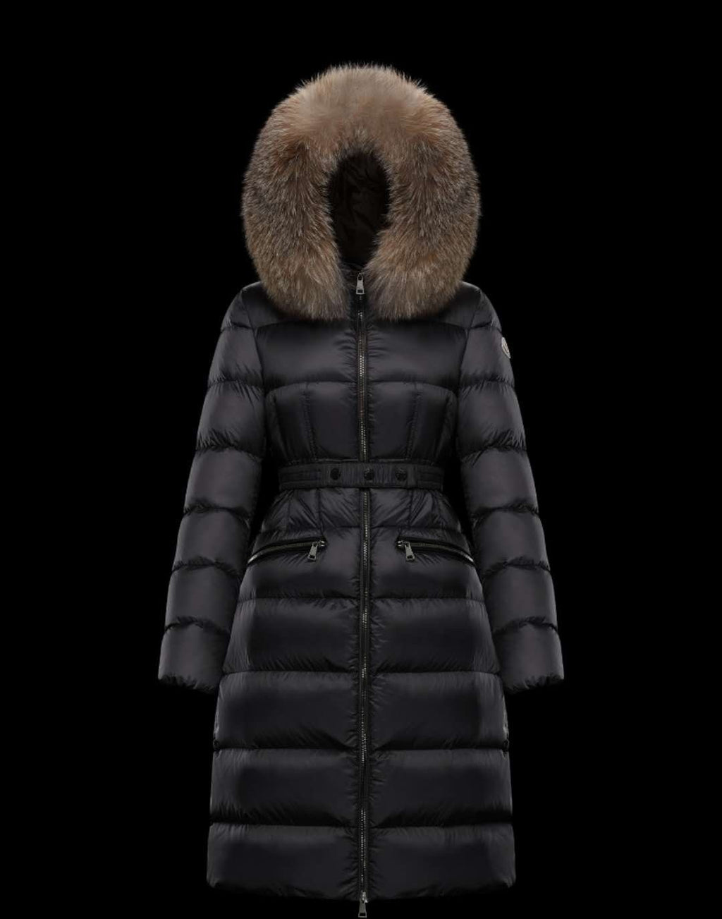 Moncler Long Belted Puffer Coat