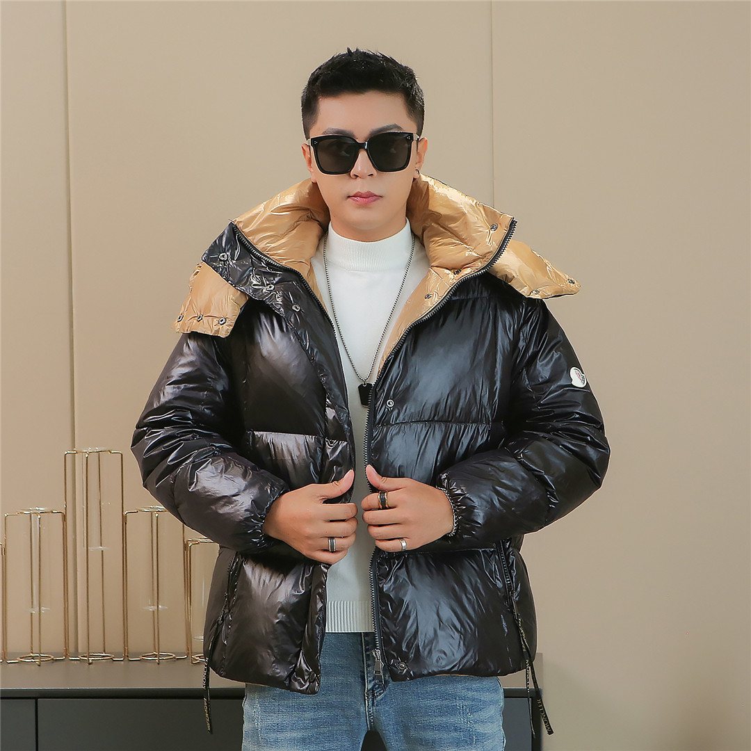 Moncler Black Hooded Puffer Coat