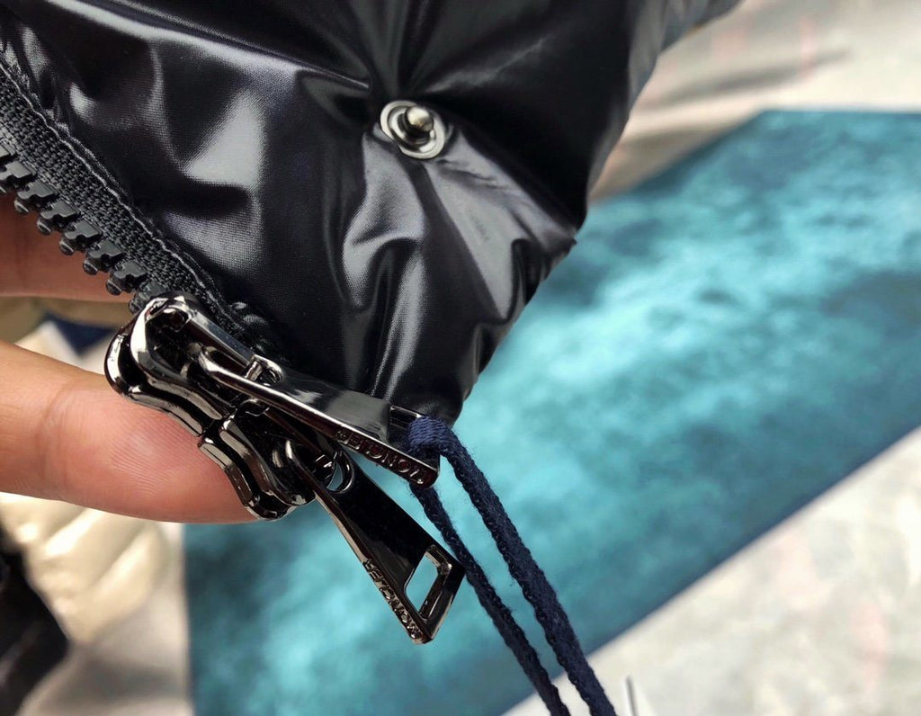Moncler Black Hooded Puffer Coat