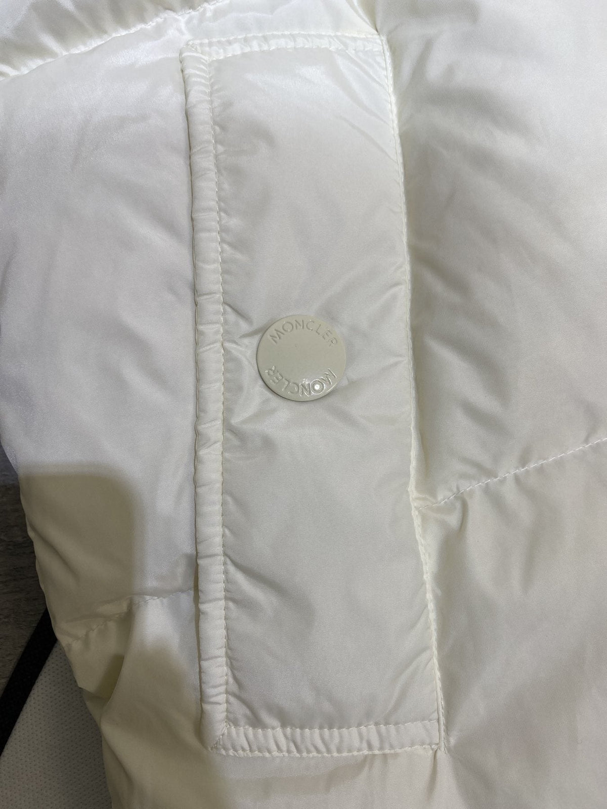 Moncler Women's Long Hooded Fur-Trim Down Coat