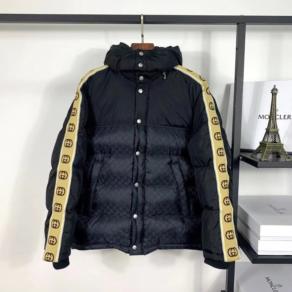 GUCCI Tonal Monogram Hooded Puffer Jacket