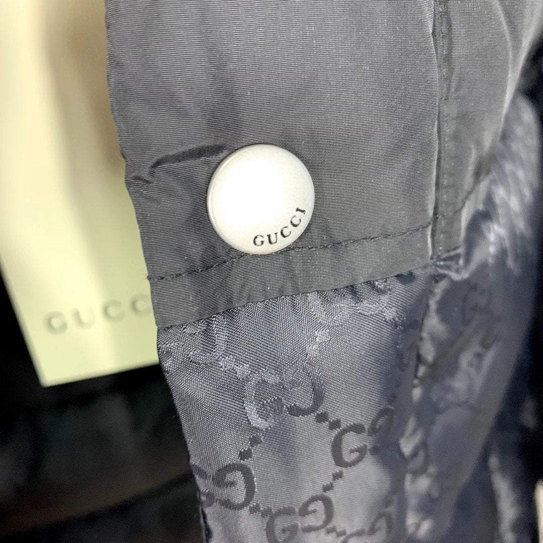 GUCCI Tonal Monogram Hooded Puffer Jacket