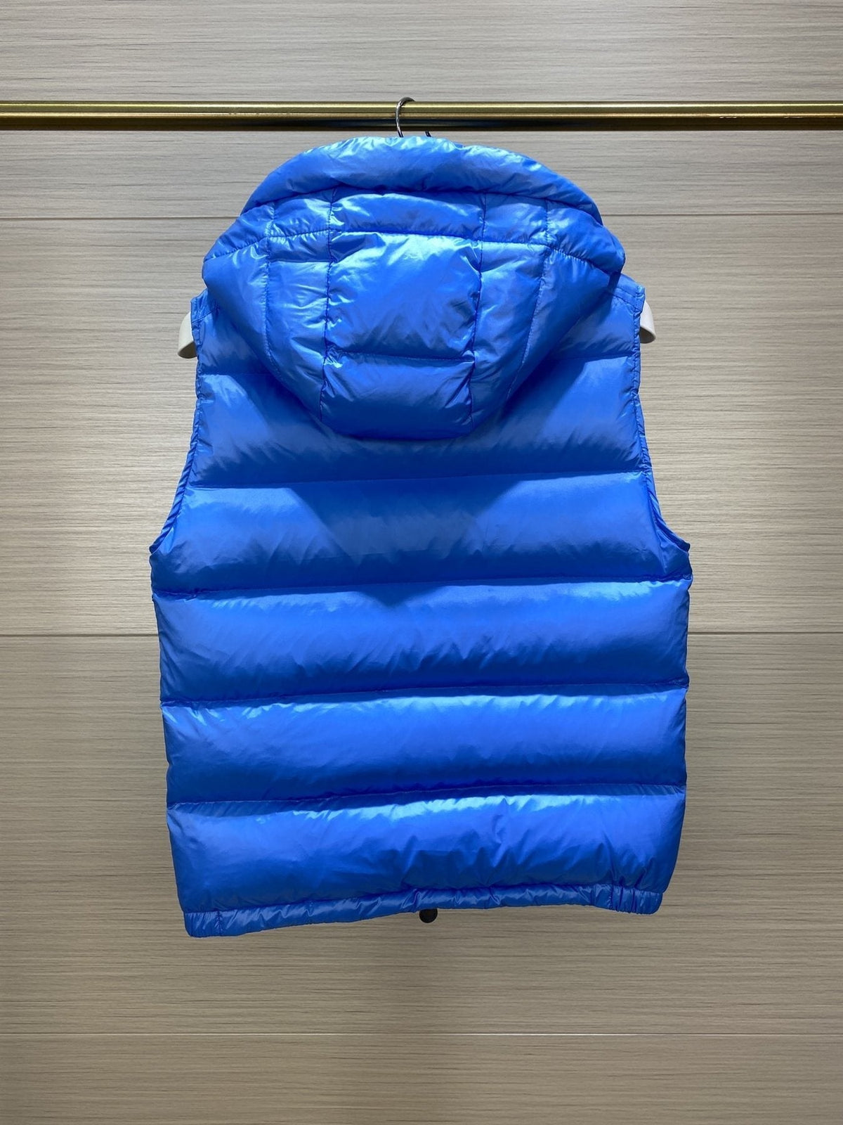 Moncler Hooded Glossy Puffer Down Vest