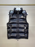 Moncler Hooded Glossy Puffer Down Vest