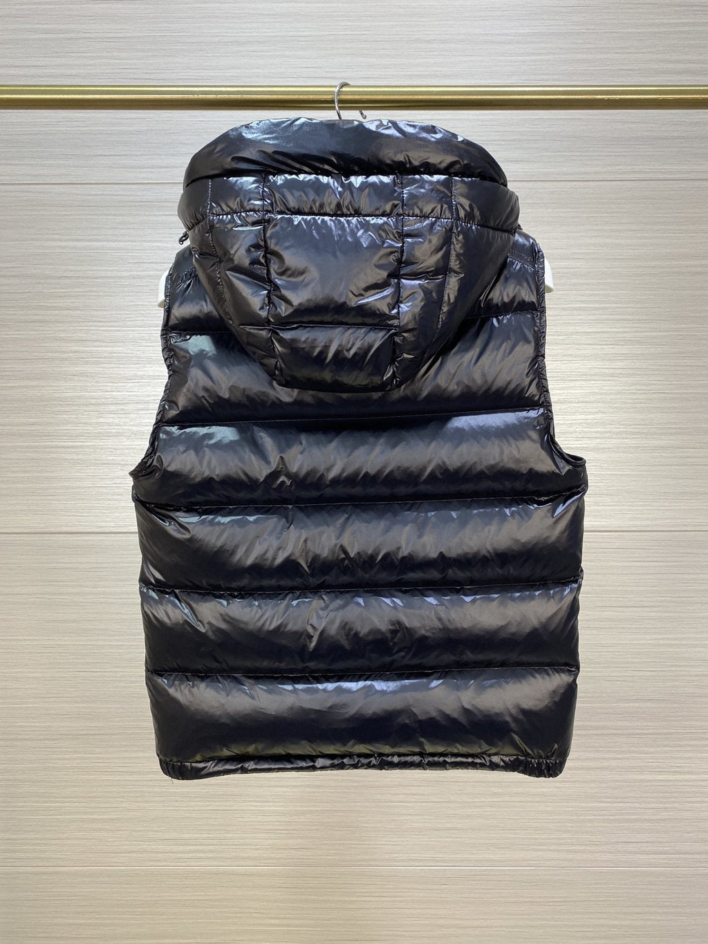 Moncler Hooded Glossy Puffer Down Vest