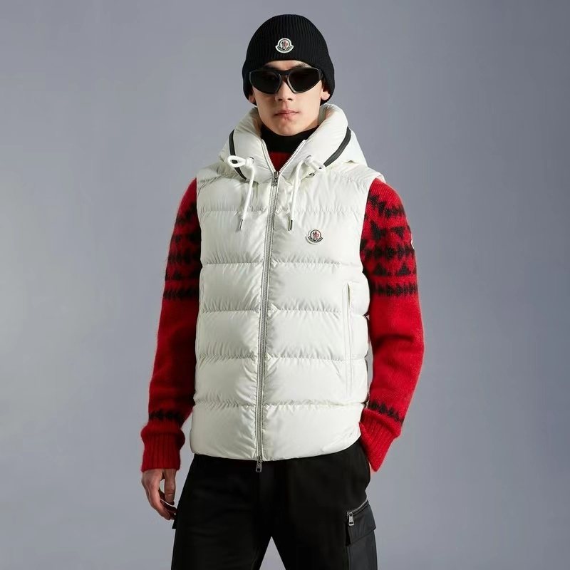 Moncler Hooded Quilted Down Vest