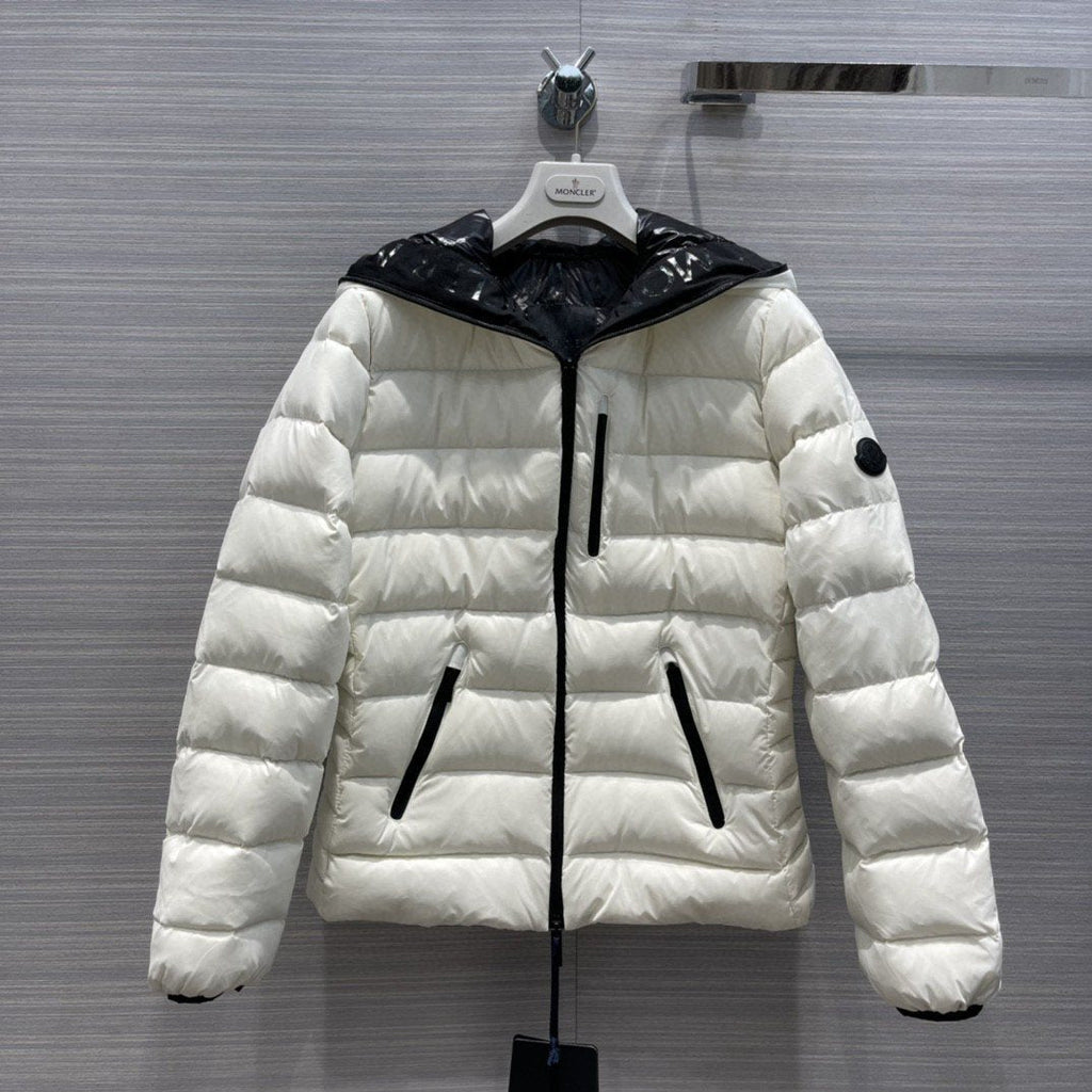 Moncler Women's Reversible Hooded Letter Graphic Puffer Coat