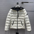 Moncler Women's Reversible Hooded Letter Graphic Puffer Coat