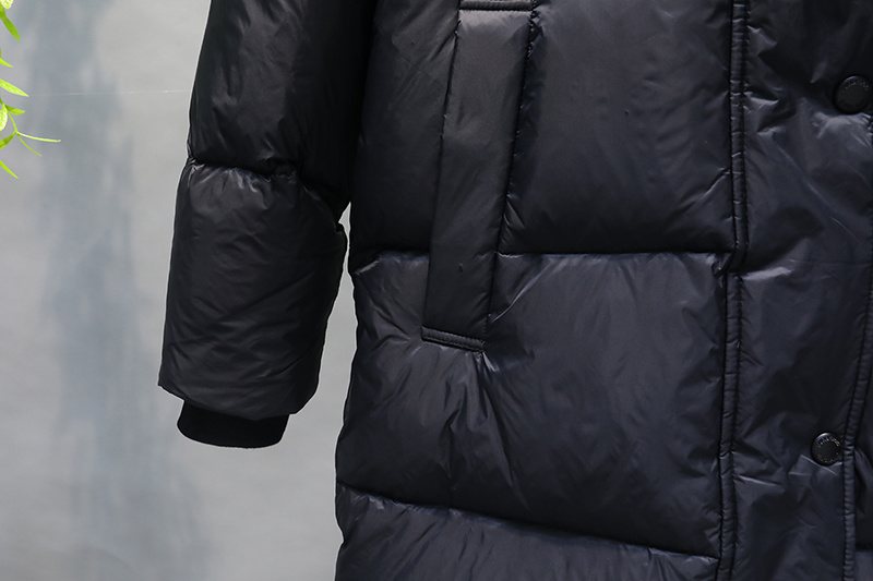 ANAS PLAYTRYHYNCHOS Quilted Long Down Jacket with Detachable Hood
