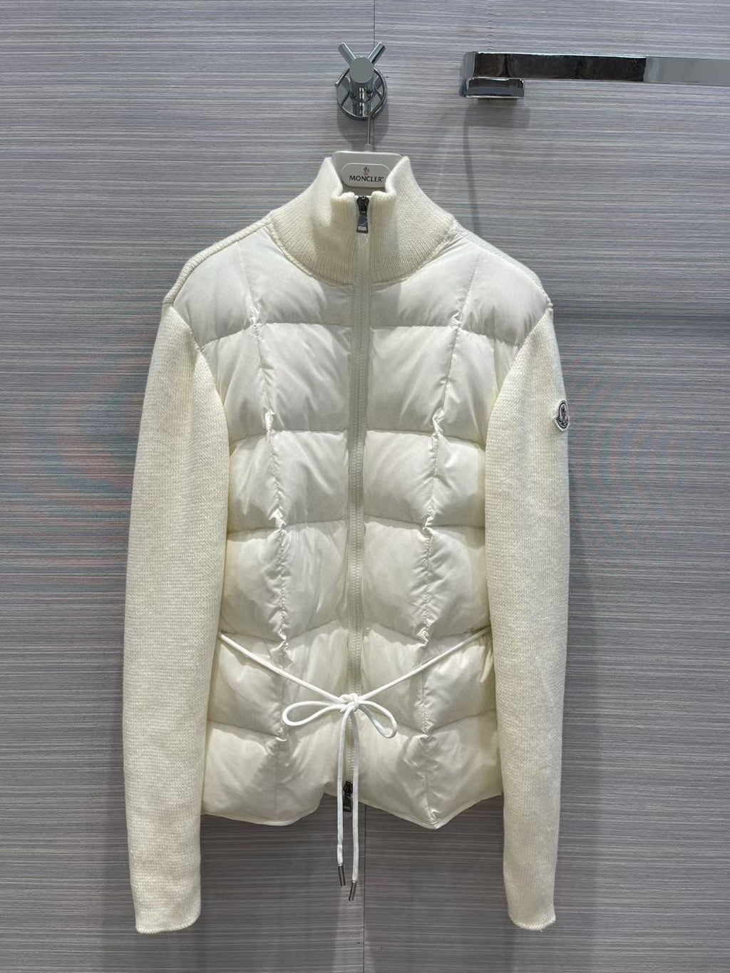 Moncler Women's Sweater-Sleeve Down Jacket