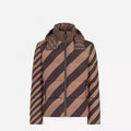 Fendi Reversible Brown Geometric Puffer Jacket