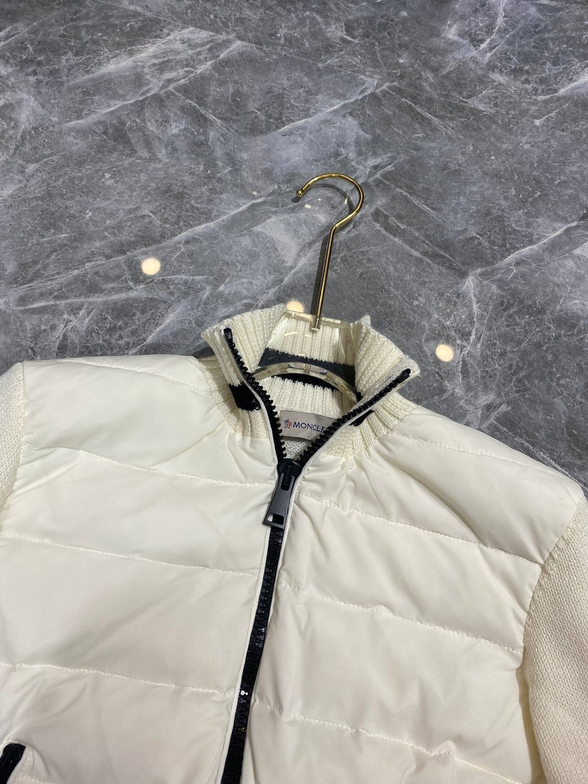 Moncler Women's Knit-Sleeve Puffer Jacket