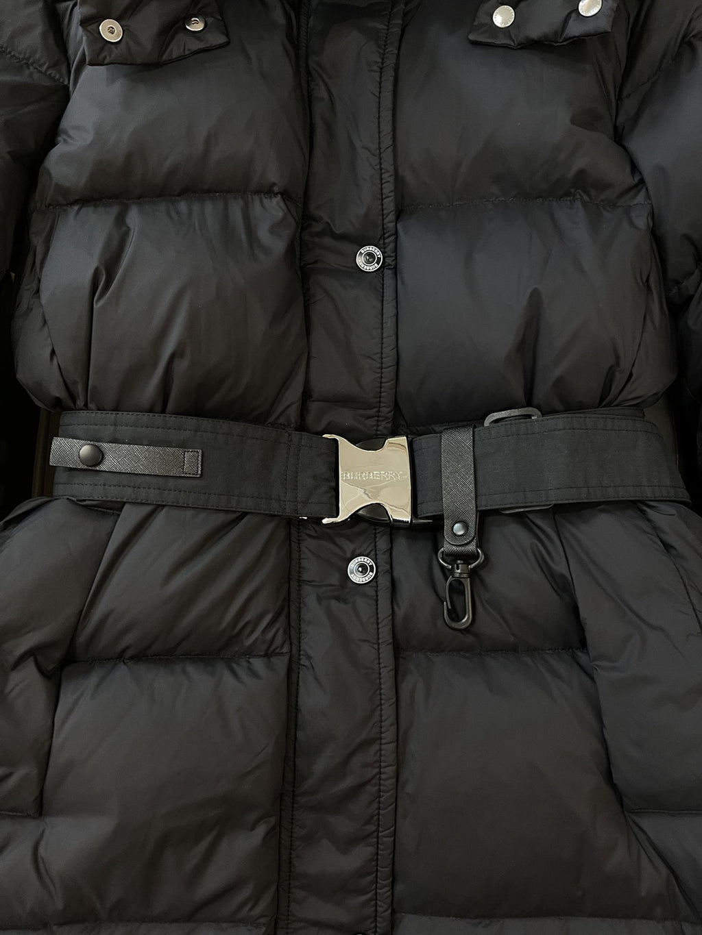 Burberry Long Belted Down Jacket