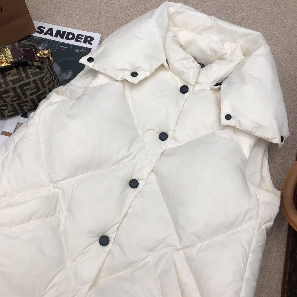 Burberry Long Diamond-Quilted Down Vest