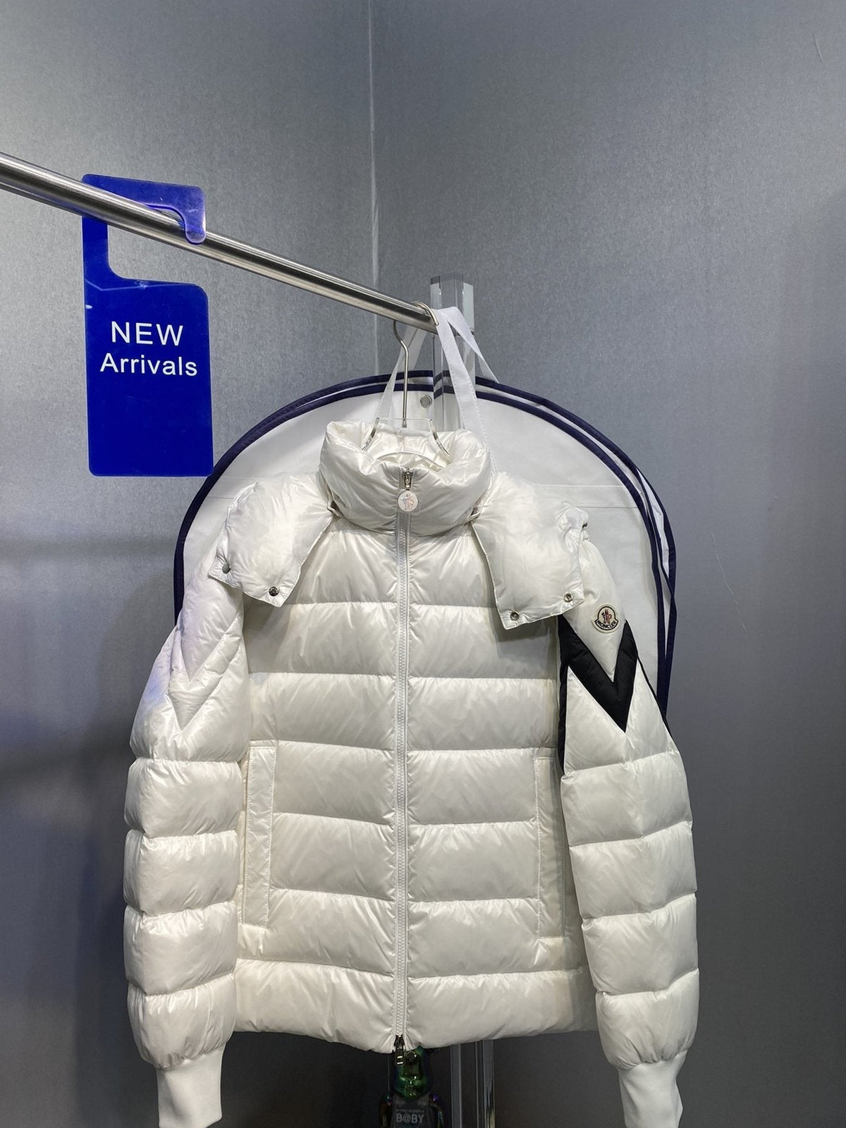 Moncler Glossy Hooded Puffer Coat