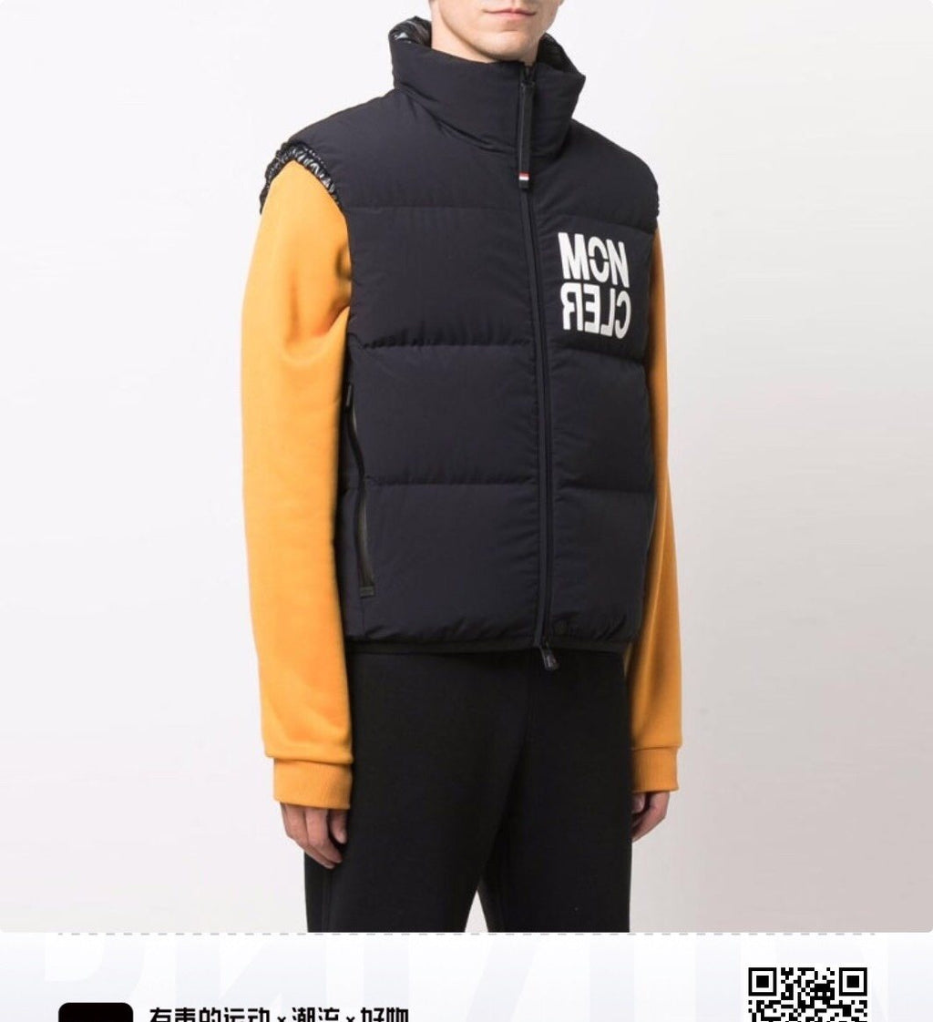 Moncler Black Quilted Down Vest