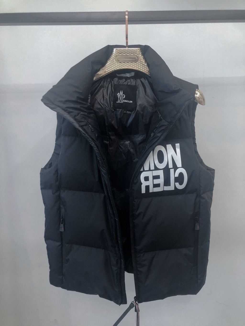 Moncler Black Quilted Down Vest
