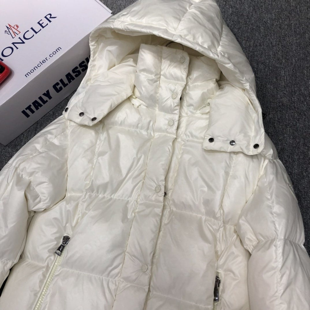 Moncler Women's All-Over Print Long Down Coat