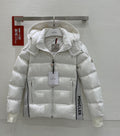 Moncler Color-Block Hooded Short Down Coat