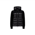 Moncler Women's Hooded Knit Sleeve Down Jacket