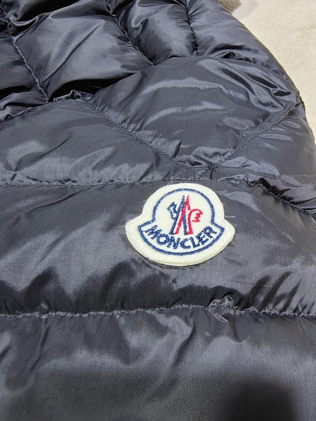 Moncler Black Stand-Collar Quilted Puffer Coat