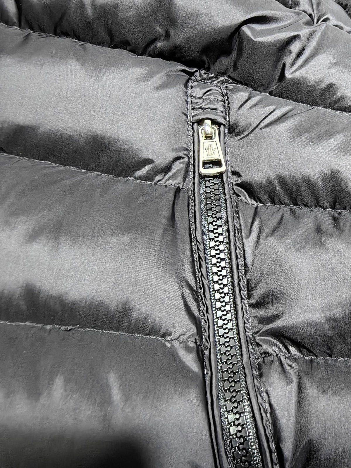 Moncler Black Stand-Collar Quilted Puffer Coat