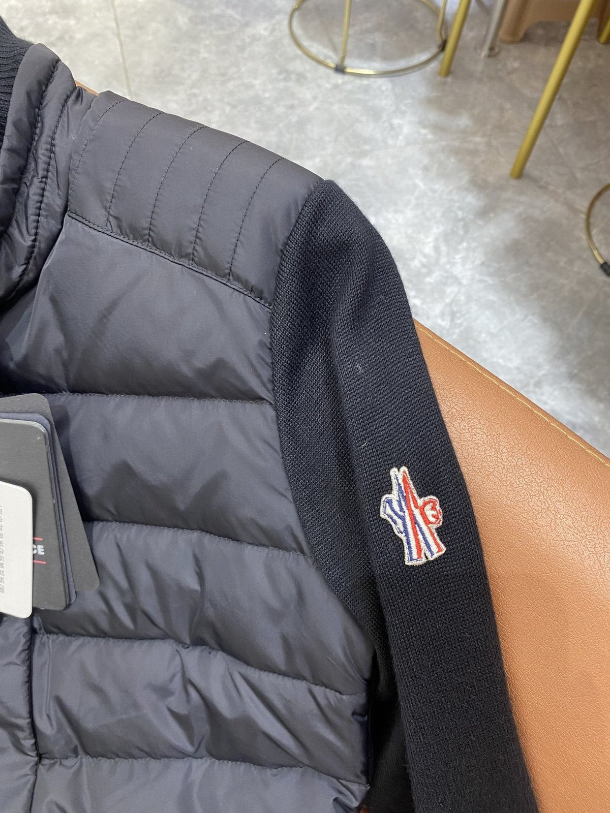 Moncler Hybrid Quilted Knit Jacket