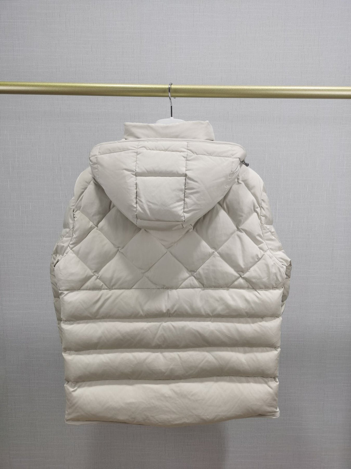 Moncler Men's Quilted Short Down Coat with Detachable Hood