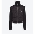 Prada Quilted Knit-Sleeve Jacket