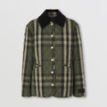 Burberry Green Check Quilted Jacket