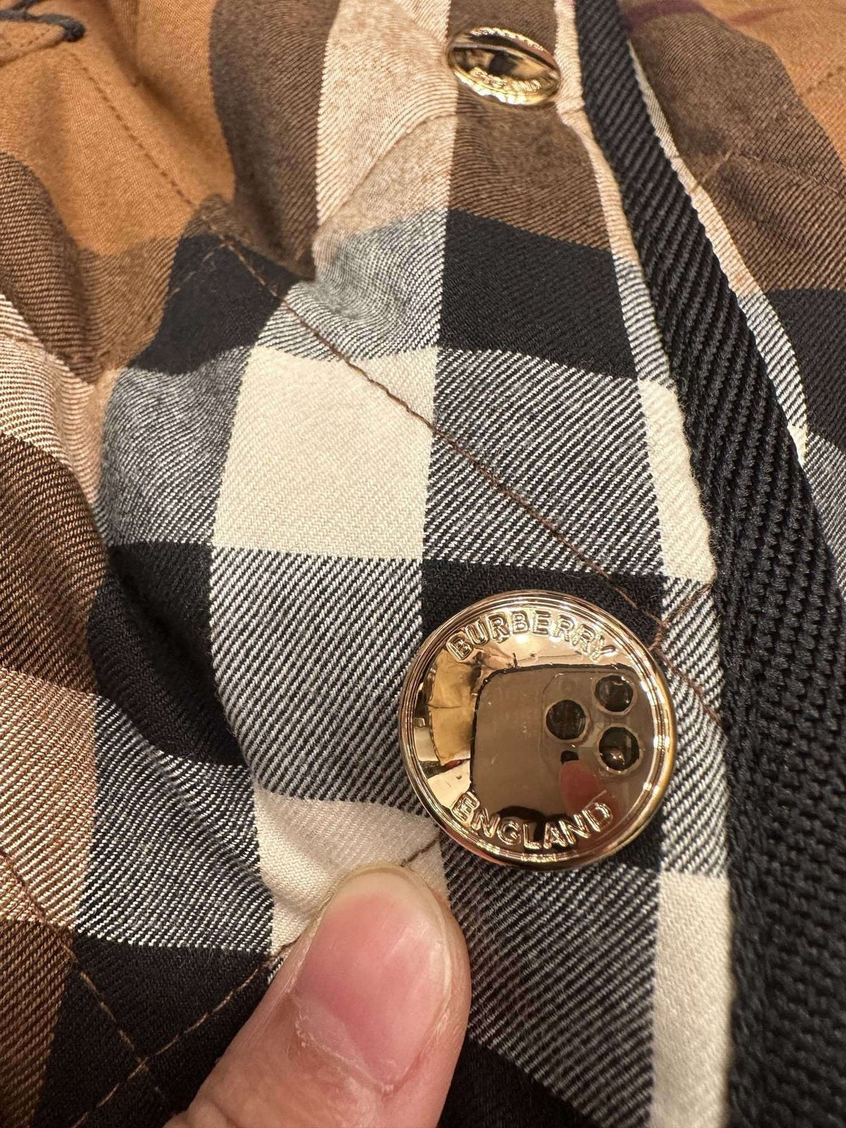 Burberry Brown Check Quilted Jacket