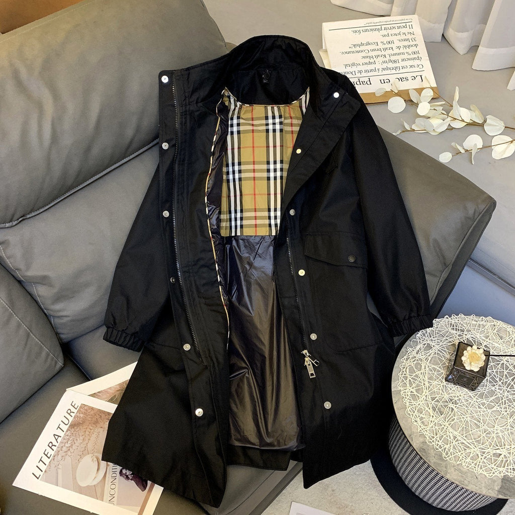 Burberry Hooded Detachable Two-Piece Long Down Jacket