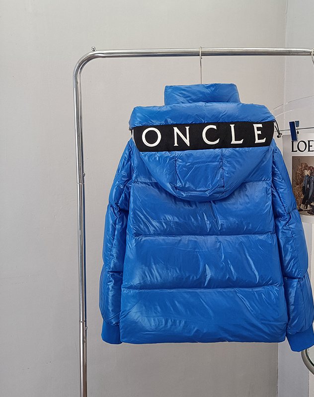 Moncler Hooded Glossy Puffer Coat