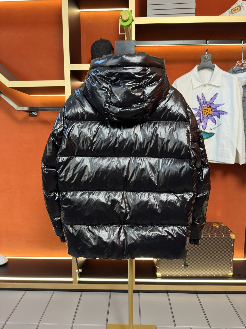 Burberry Hooded Glossy Quilted Puffer Jacket