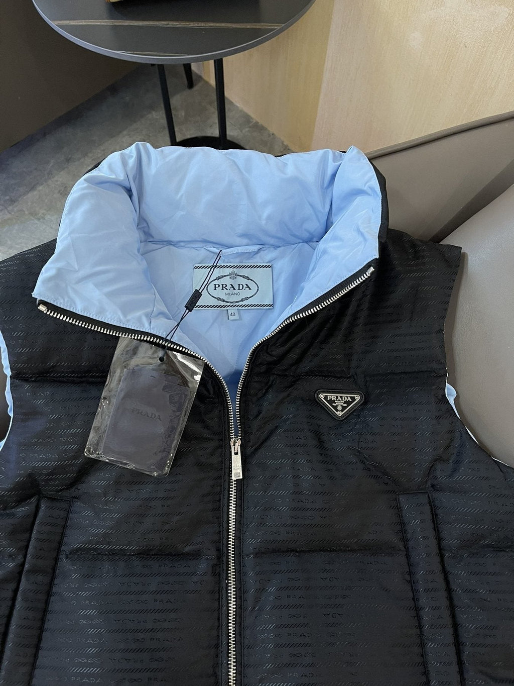 Prada Reversible Quilted Zip Vest