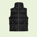 Gucci Black Tonal Monogram Down Vest