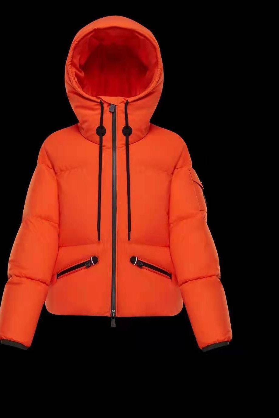 Moncler Cropped Hooded Puffer Coat
