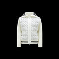 Moncler Ivory Speckled Zip-Front Coat