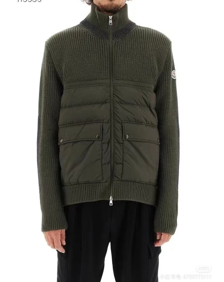 Moncler Men's Padded Panel Zip Jacket
