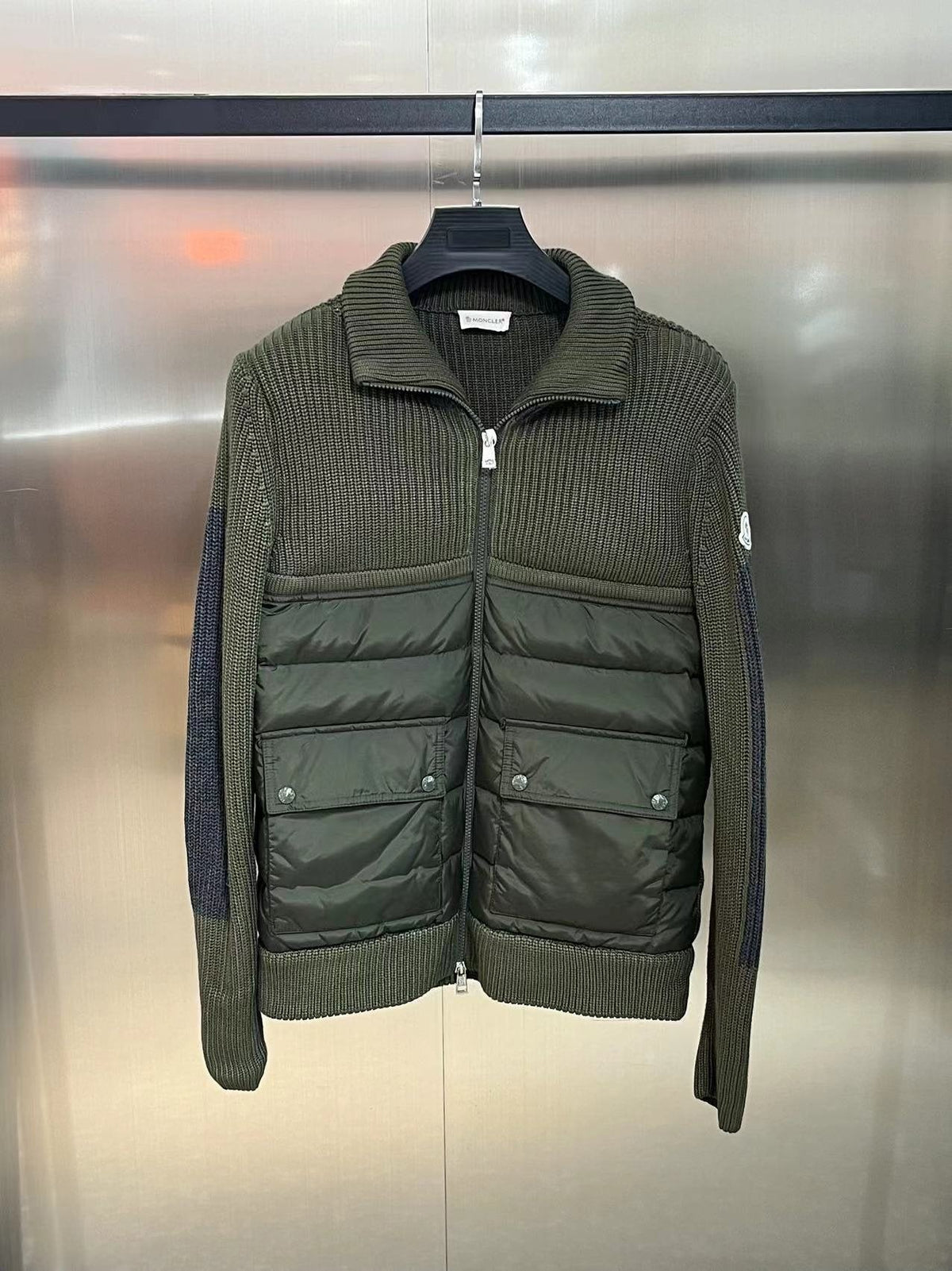Moncler Men's Padded Panel Zip Jacket