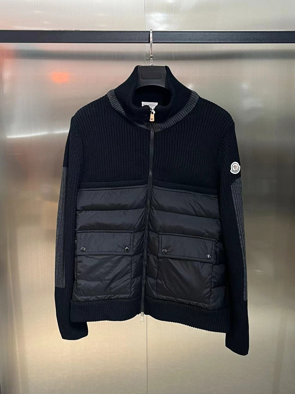 Moncler Men's Padded Panel Zip Jacket