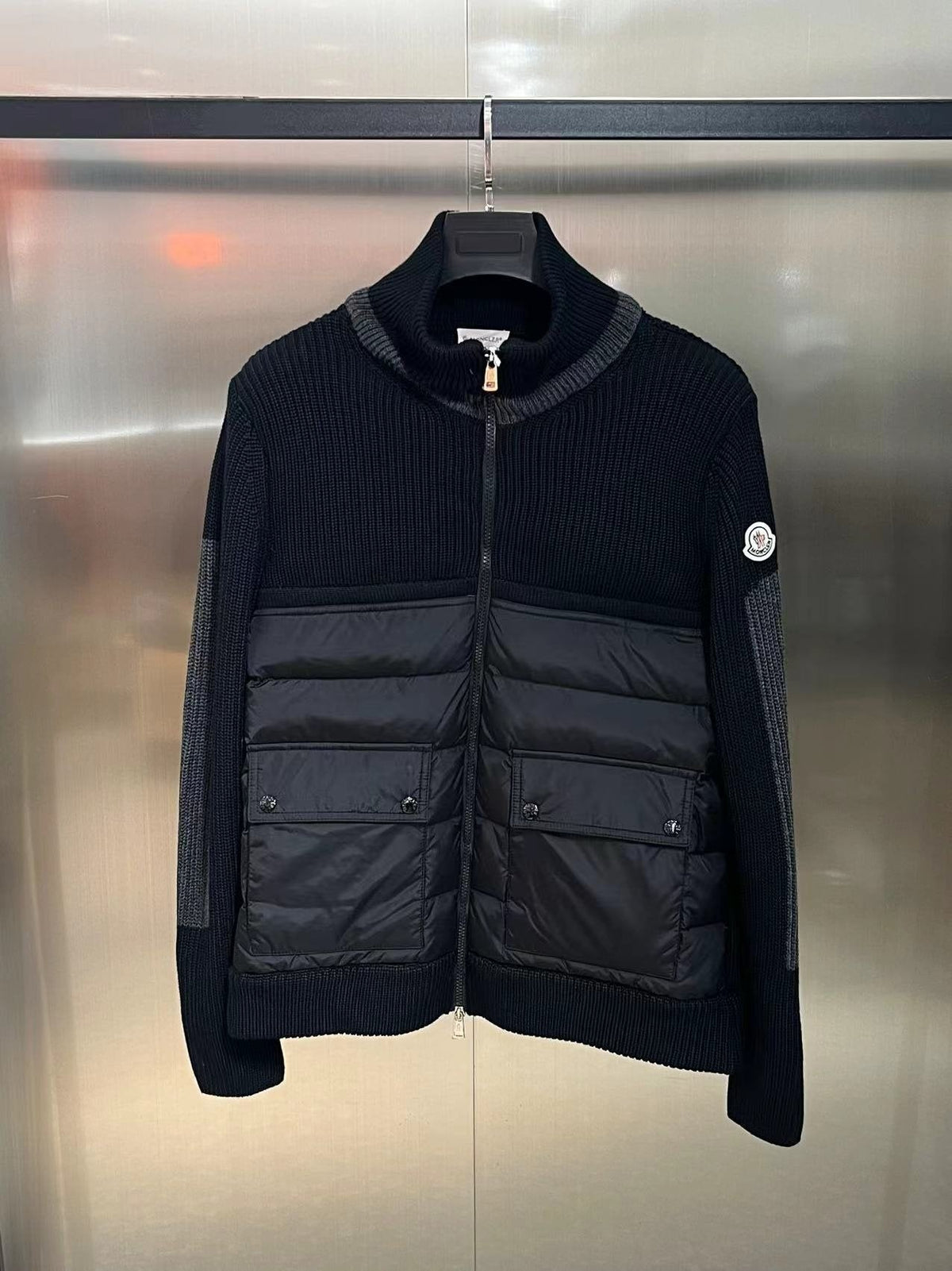 Moncler Men's Padded Panel Zip Jacket