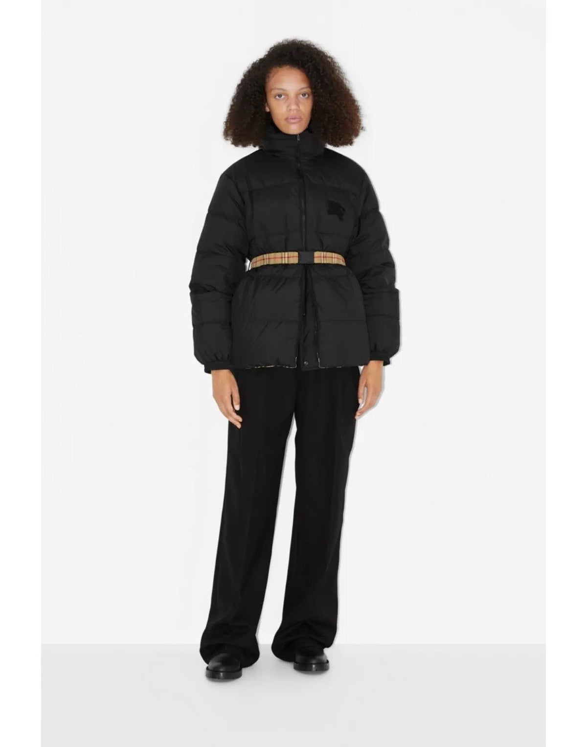 Burberry Reversible Black / Beige Check Puffer Jacket