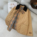Burberry Diamond-Quilted Corduroy-Collar Jacket