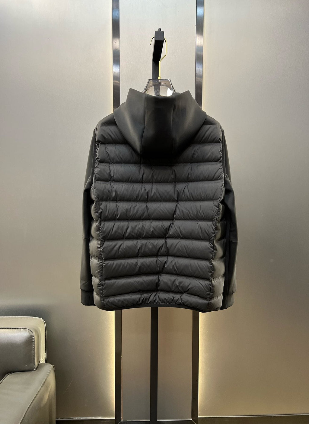 Prada Black Hooded Quilted Jacket