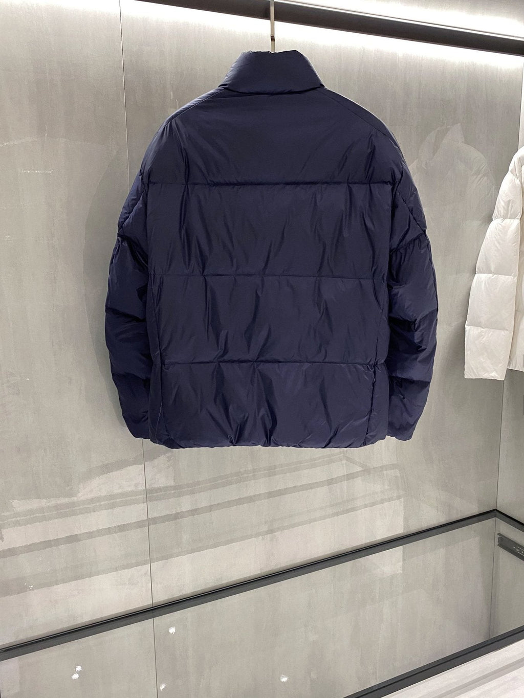 Prada Quilted Triangle Badge Puffer Jacket