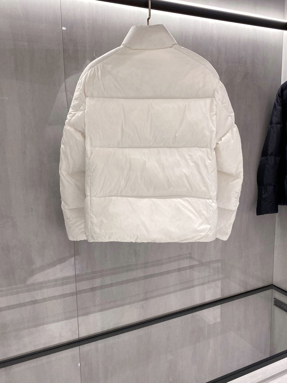 Prada Quilted Triangle Badge Puffer Jacket