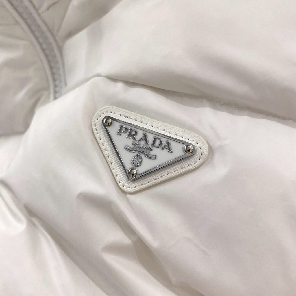 Prada Quilted Triangle Badge Puffer Jacket